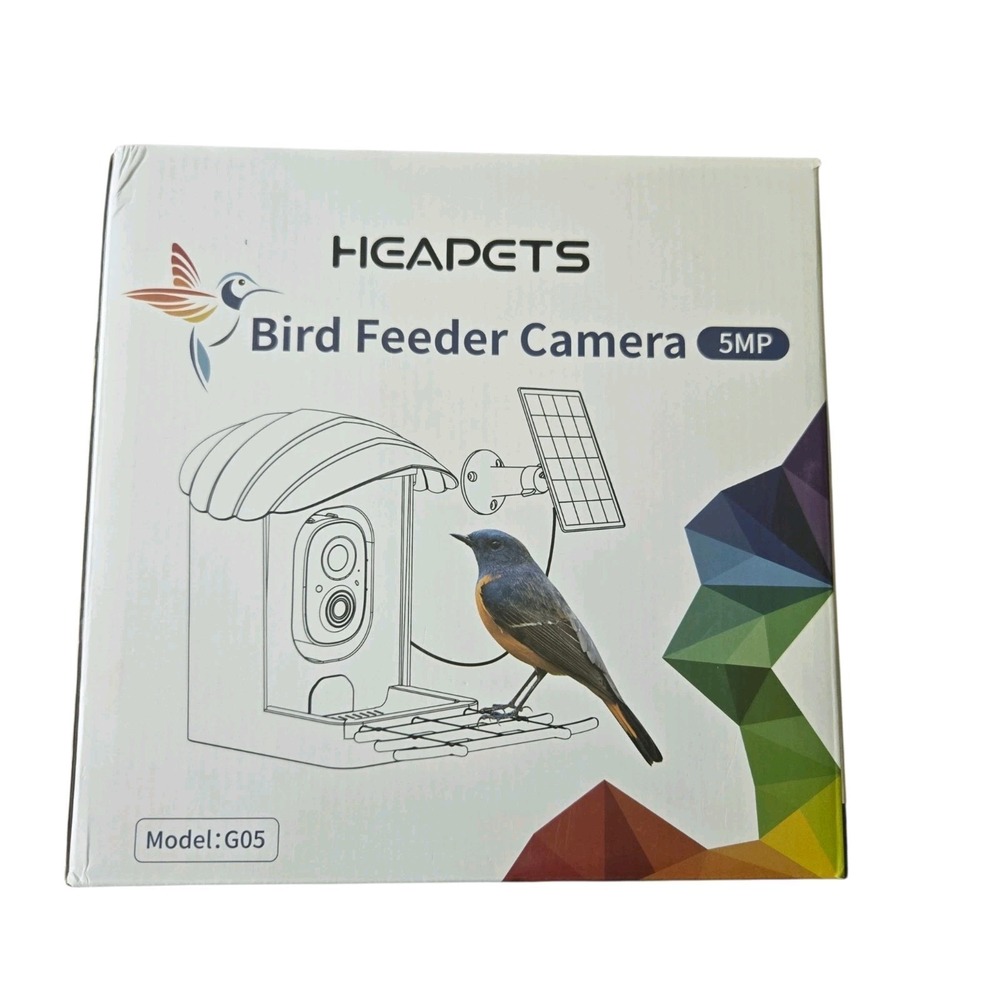 Heapets 5MP Wi-Fi AI Bird Feeder Camera- Green